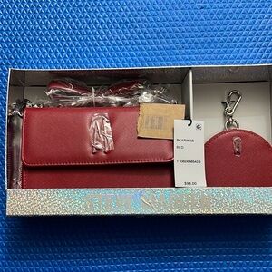 Steve Madden Red Wallet and Coin Purse Set